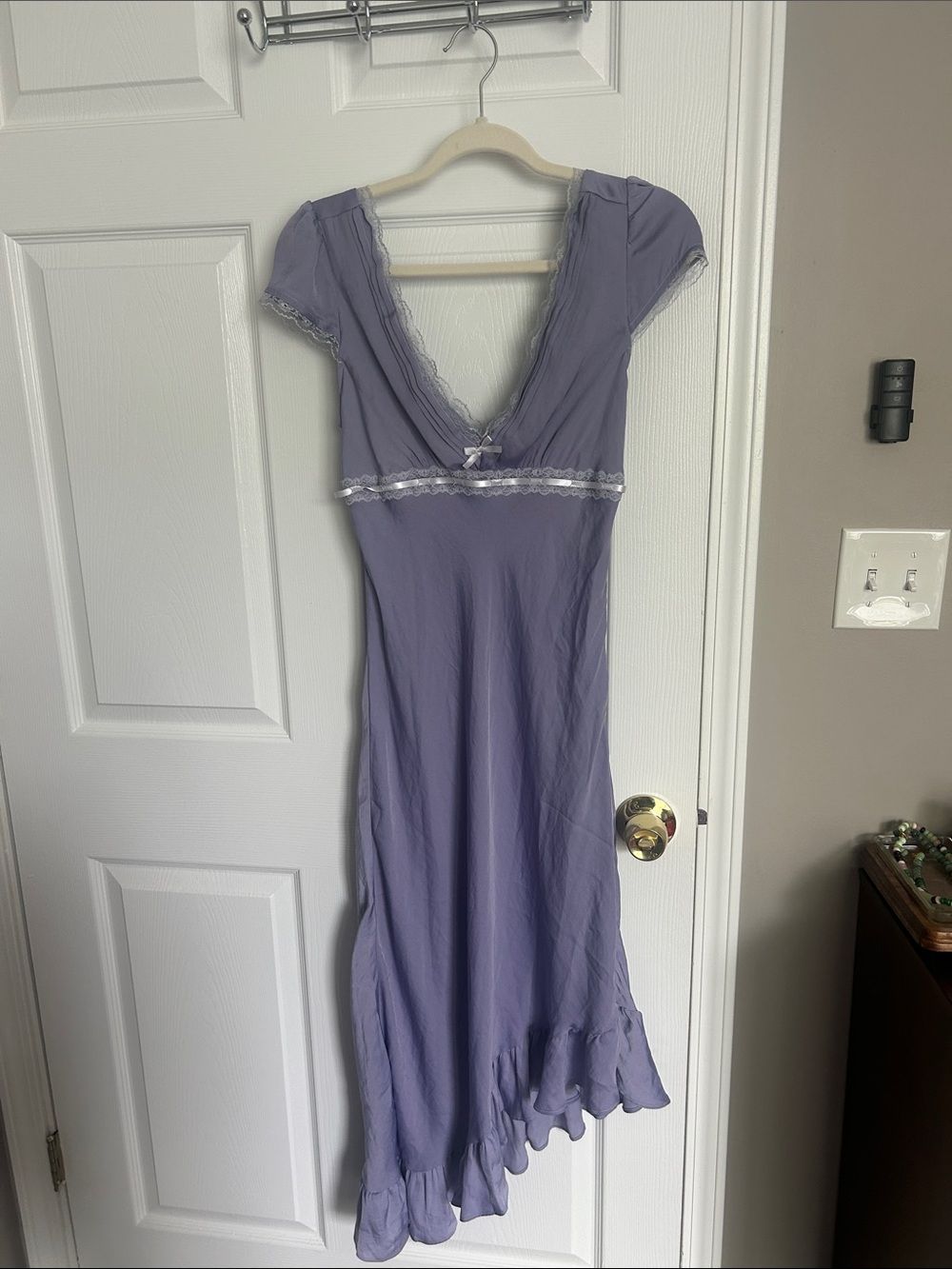 Kimchi Blue Purple Asymmetrical Midi Dress